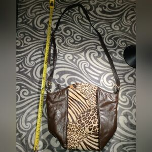 Crossbody Animal Print Brown Bag